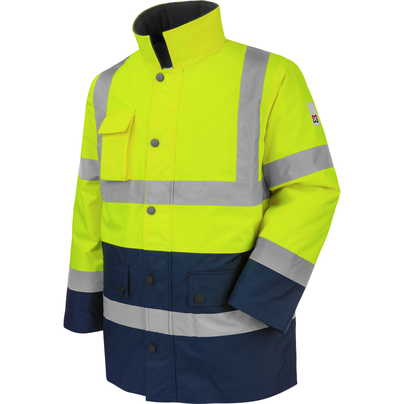 Parka de travail Würth MODYF haute-visibilité LUMEN jaune/marine
