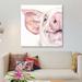 East Urban Home Happy Pig by George Dyachenko - Gallery-Wrapped Canvas Giclée Print Canvas in Green/Pink/White | 12 H x 12 W x 0.75 D in | Wayfair