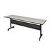 Symple Stuff Kobe Flip-Top Training Nesting Table w/ Modesty Panel Wood/Steel in Brown/Gray | 29 H x 84 W x 24 D in | Wayfair