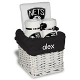 White Brooklyn Nets Personalized Small Gift Basket