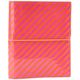Filofax A5 Domino Patent Stripes Organiser - Orange/Pink