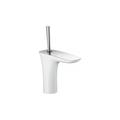 Mitigeur de lavabo 110 bonde Push-Open blanc/chromé