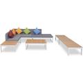 Design In - Salon de jardin 5 pcs - Mobilier de jardin - Ensemble repas de jardin avec coussins