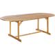 Table de Jardin Extensible Ovale 160 / 220 x 100 cm en Bois d'Accacia Clair avec une Touche