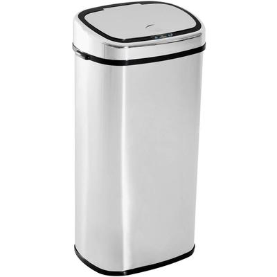 Homcom - Mülleimer Automatik mit Sensor Abfalleimer Küche Edelstahl Silber (68L) - Silber