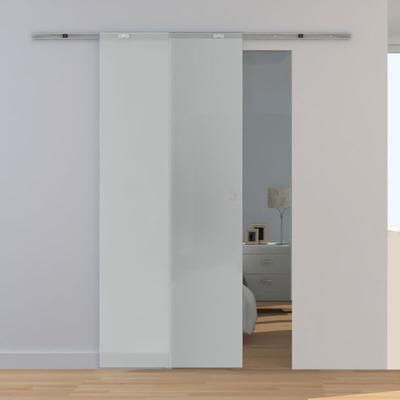 Schulte - Schiebetür Glas Tür satiniert 880 mm offene Schiene Zimmertür Glasschiebetür Image