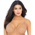 Glamorise Women's Full Figure Sexy Stretch Lace Wonderwire Bra #9850 Non-Wired Full Coverage Bra, Beige (Nude 218), 46DD (Manufacturer Size:46 DD)