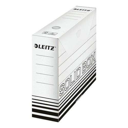 Archivschachtel 80 mm »Solid Box 6127« - 10 Stück weiß, Leitz, 8x25.7x33 cm