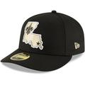 Men's New Era Black Orleans Saints Alternate Logo Omaha Low Profile 59FIFTY Fitted Hat