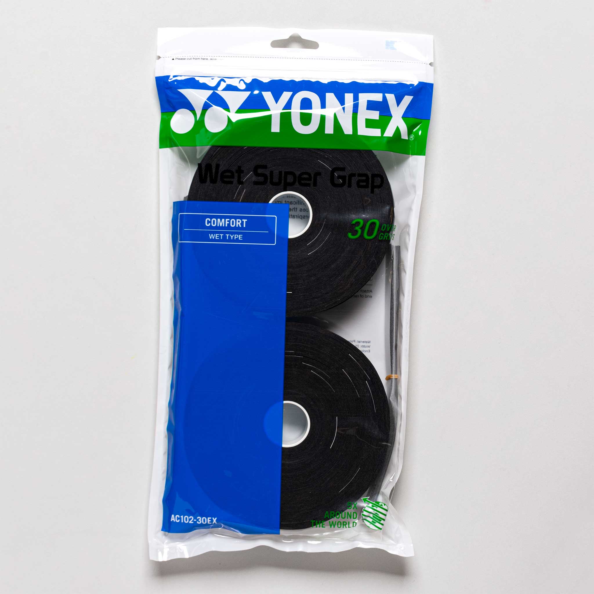Yonex Super Grap Overgrip 30 Pack Tennis Overgrips Black