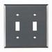 Irvin's Tinware 2-Gang Toggle Light Switch Wall Plate in Gray | 4.5 H x 4.62 W x 0.1 D in | Wayfair SWTC TNCT 379DSCT