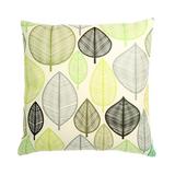 Red Barrel Studio® Haysville Leaf Print Square Throw Pillow Polyester/Polyfill blend in Green | 18 H x 18 W x 5 D in | Wayfair RBRS6046 40157331