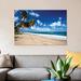 East Urban Home 'Palm Trees Along the Beach, Grenada, Caribbean' Photographic Print on Canvas in Blue/Brown/White | 8 H x 12 W x 0.75 D in | Wayfair