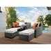 Gracie Oaks Platt Patio Sofa w/ Cushions Metal in Gray | 30 H x 82 W x 36 D in | Wayfair 78D4085232C74492BD2D74E03E65190F