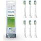 Philips Sonicare Original W2 Optimal White Standard Schallzahnbürstenköpfe - 6er-Pack in Schwarz (Modell HX6066/10)