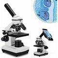 Solomark -Microscope 20x - 1280x Professional Monocular Biological Composite Microscope Kit Coaxial Coarse and Fine Focus Control with Phone Adapter and Slides