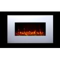 2024 PREMIUM PRODUCT TruFlame 36inch White Wall Mounted Electric Fire with 10 colour Flames (Pebbles, Logs and Crystals)!