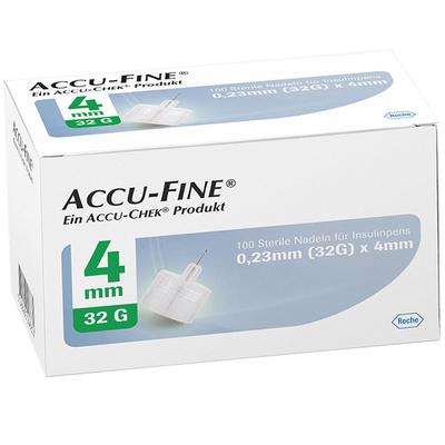 Accu Fine sterile Nadeln f.Insulinpens 4 mm 32 G 100 St Kanüle Image