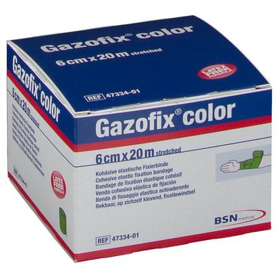 Gazofix color Fixierbinde kohäsiv 6 cmx20 m grün 1 St Binden Image