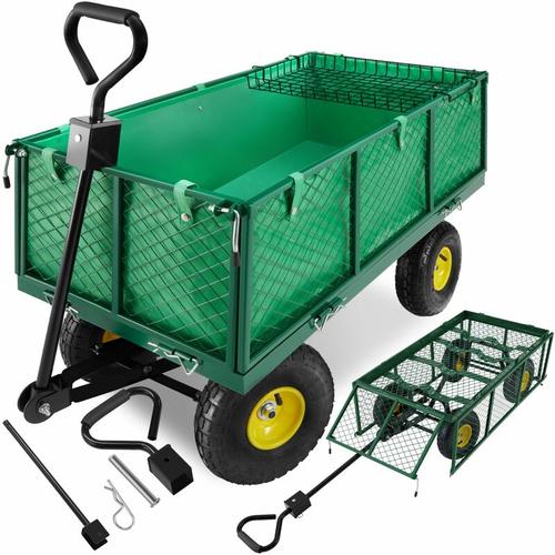 Tectake - Bollerwagen mit Ablage max. 550kg - Handwagen, Leiterwagen, Bollerwagen mit Luftreifen