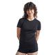 Icebreaker 100% Merino Wool Baselayer, Women's Short Sleeve T-Shirt, Everyday Crewe Gym Top, Running Top, Short Sleeve Top - Black, M