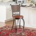 Astoria Grand Haynie Eye-catching Metal Counter & Bar Stool w/ Faux Leather Cushioned Swivel Seat Upholstered//Faux leather | Wayfair