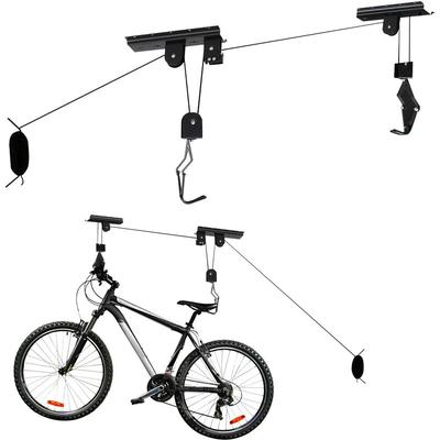 Wiltec - Fahrradlift Deckenhalter 20kg, 4 m Deckenhöhe, Fahrradgarage Halterung für Bikes, Image