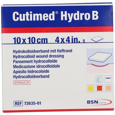 Cutimed Hydro B Hydrok.Ver.10x10 cm m.Haftr. 5 St Kompressen Image