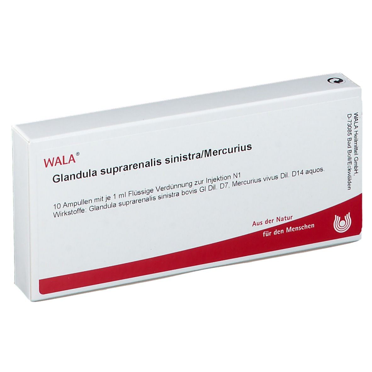 Glandula Suprarenalis sinistra/Mercurius Ampullen 10x1 ml Image