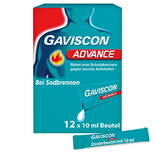 Gaviscon Advance Pfefferminz Suspension 12x10 ml