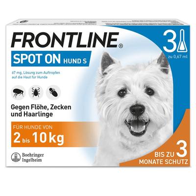 Frontline Spot on H 10 Lösung f.Hunde 3 St Einzeldosispipetten Image