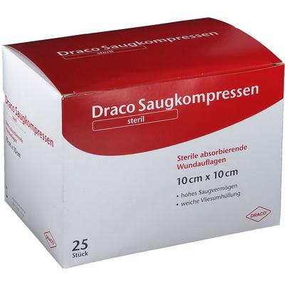 Saugkompressen steril 10x10 cm Draco 25 St Kompressen Image