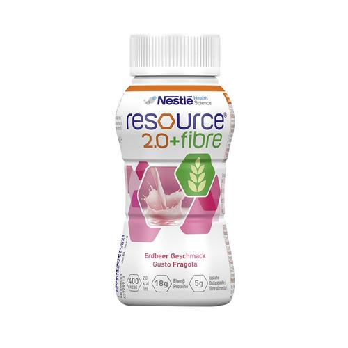 Resource 2.0 fibre Erdbeere 4x200 ml Flüssigkeit