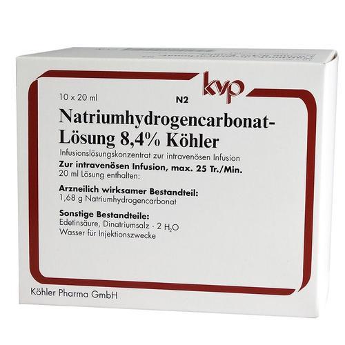 NATRIUMHYDROGENCARBONAT-Lösung 8,4% Köhler 10x20 ml Infusionslösung