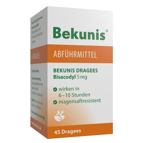 Bekunis Dragees Bisacodyl 5 mg magensaftres.Tabl. 45 St Tabletten magensaftresistent