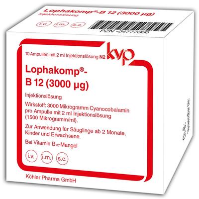 Lophakomp B12 3.000 µg Injektionslösung 10x2 ml Image
