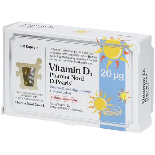 Vitamin D3 Pharma Nord 20 µg Kapseln 120 St