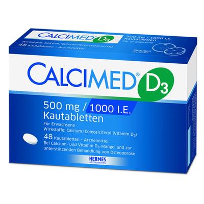 Calcimed D3 500 mg/1000 I.e. Kautabletten 48 St Image