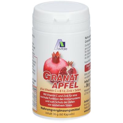 Granatapfel 500 mg plus Vit.C+B12+Zink+Selen Kaps. 60 St Kapseln Image