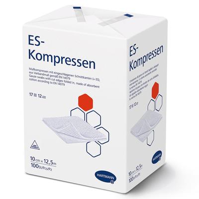Es-Kompressen unsteril 10x12,5 cm 12fach 100 St Kompressen Image