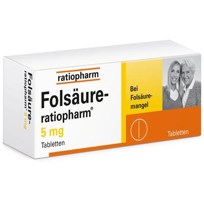 Folsäure-Ratiopharm 5 mg Tabletten 100 St Image