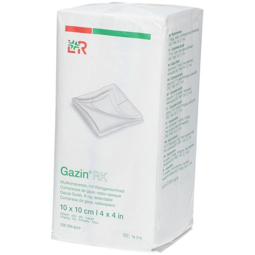 Gazin Mullkomp.10x10 cm unsteril 16fach RK 100 St Kompressen