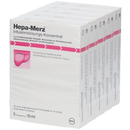 Hepa-Merz Infusionslösungs-Konzentrat Ampullen 25x10 ml Infusionslösungskonzentrat