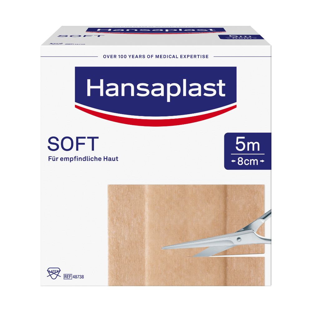 Hansaplast Soft Pflaster 8 cmx5 m Rolle 1 St Image