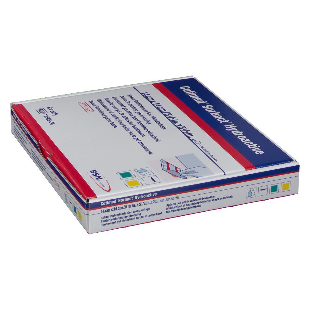 Cutimed Sorbact Hydroactive Kompressen 14x14 cm 10 St Image