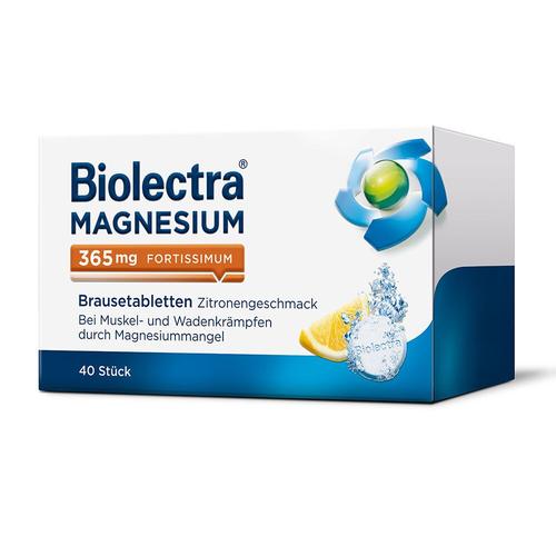 Biolectra Magnesium 365 mg fortissimum Zitrone 40 St Brausetabletten