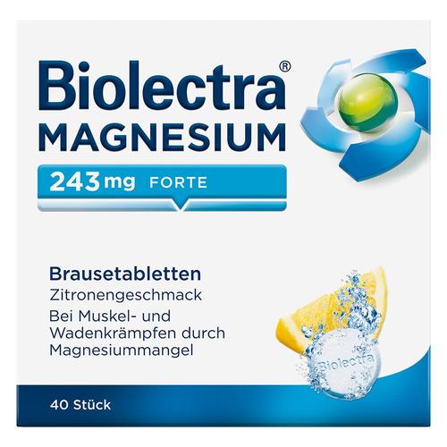 Biolectra Magnesium 243 mg forte Zitrone Br.-Tabl. 40 St Brausetabletten