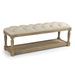 Ophelia & Co. Nueva Tufted Storage Bench in Brown/Gray/White | 19 H x 53 W x 16 D in | Wayfair E7EE705A3DD3484E859588501943C8FD