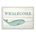 Breakwater Bay 'Whalecome Welcome Narwhal Planks' Graphic Art Print Wood in Brown/Green/White | 16 H x 20 W x 1.5 D in | Wayfair