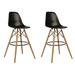 George Oliver Yoshida Eiffel Leg 26" Bar Stool Wood/Plastic/Acrylic in Black | 42 H x 20.5 W x 20.5 D in | Wayfair 9B1571ECD7E646449496C484F03A3EEB